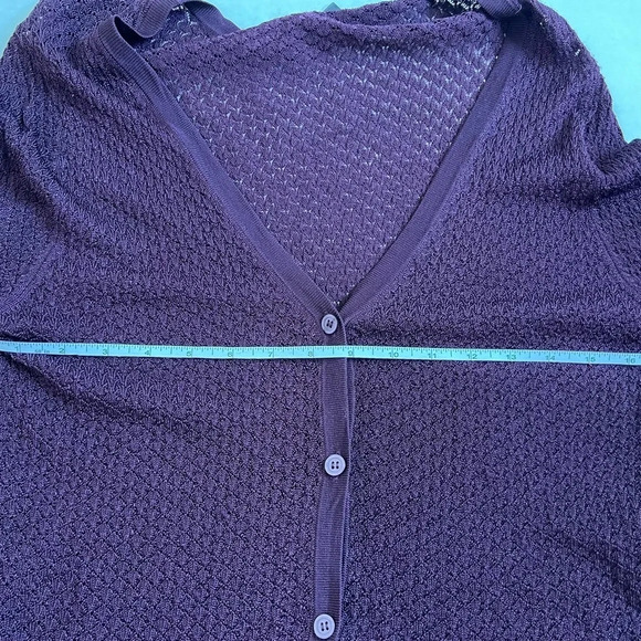 Sophie Theallet for The Limited Women Red Wine Long Sleeves Buttoned Cardigan XL - Picture 7 of 7